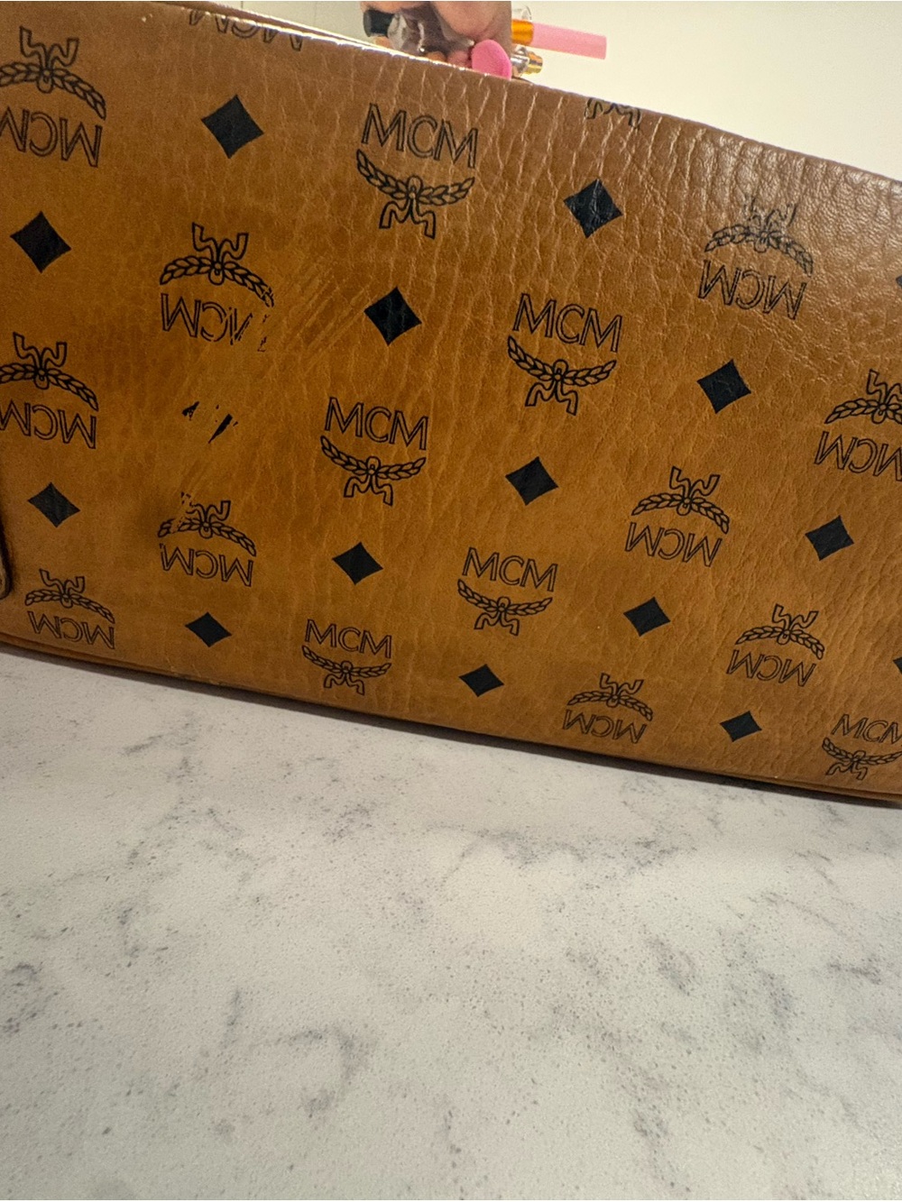 MCM Cognac Visetos Monogram Tote Bag - Picture 3 of 7